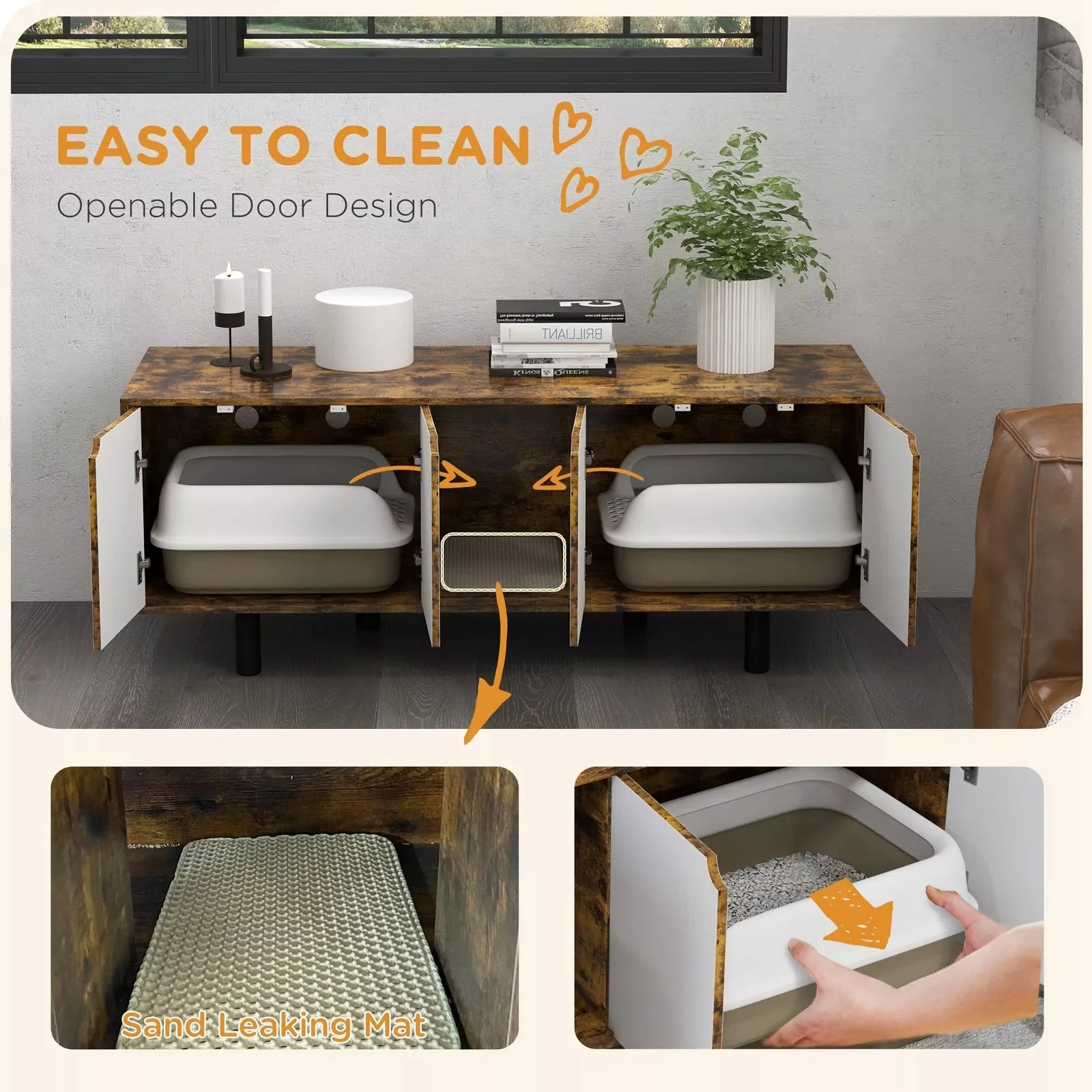 Roach Cat Litter Box Enclosure Furniture - Image 6