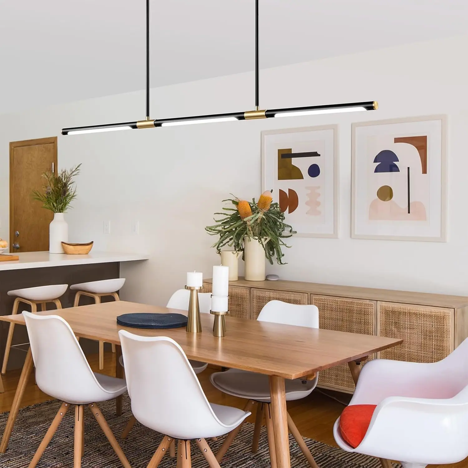 Rod Modern Kitchen Pendant Light