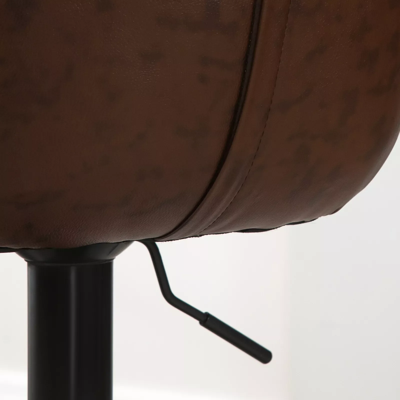 Rohan Leather Swivel Kitchen Bar Stools (Set of 2) - Image 4
