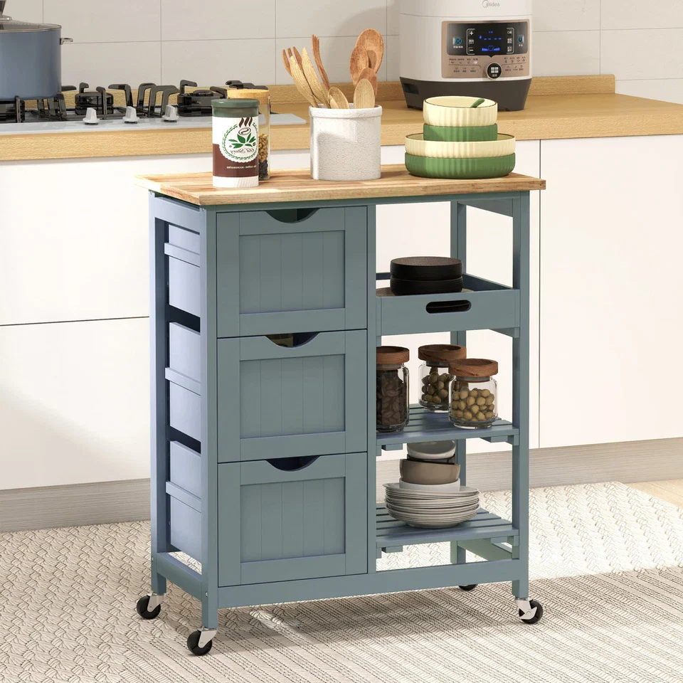 Rory Portable Kitchen Island Cart
