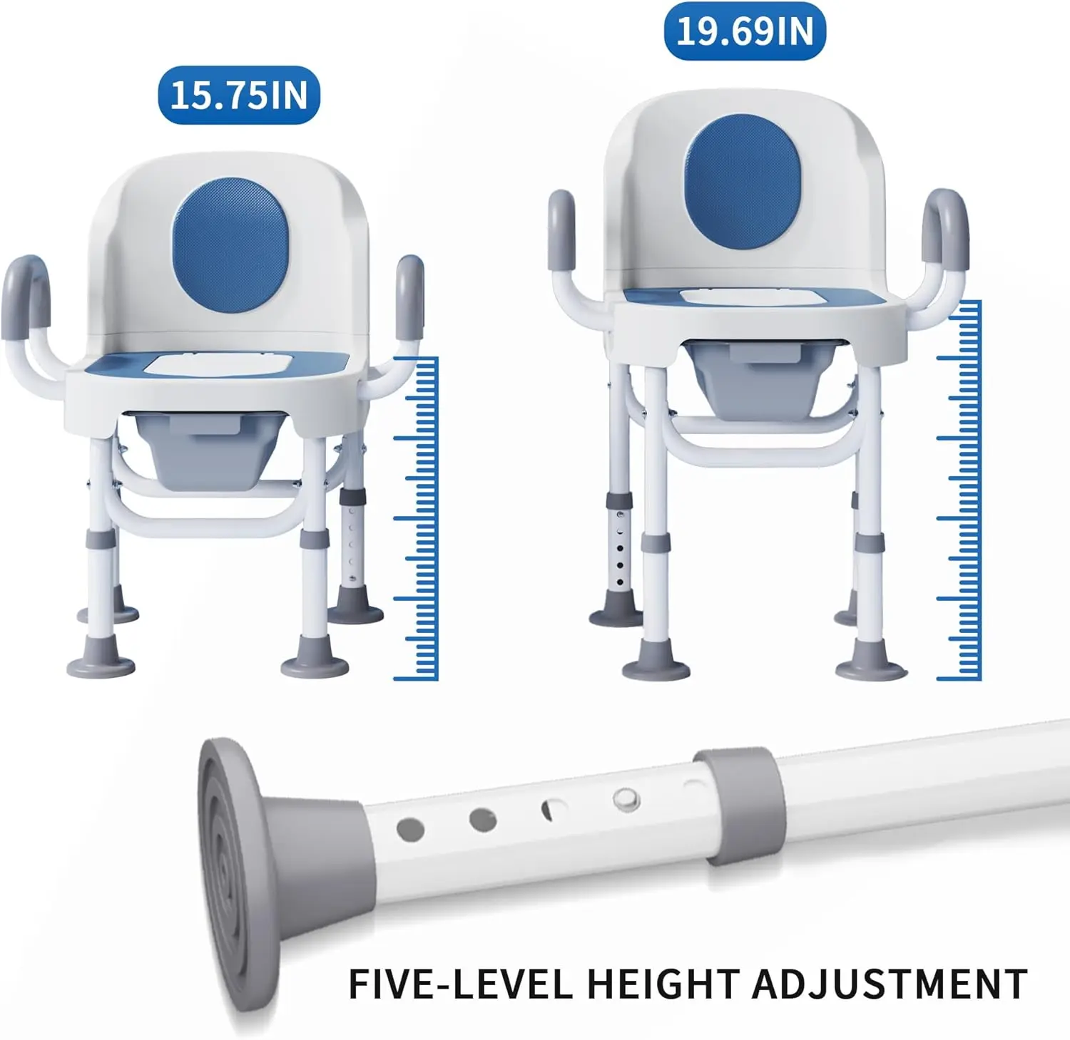 Rosario Adult's Bedside Commode Chair - Image 3