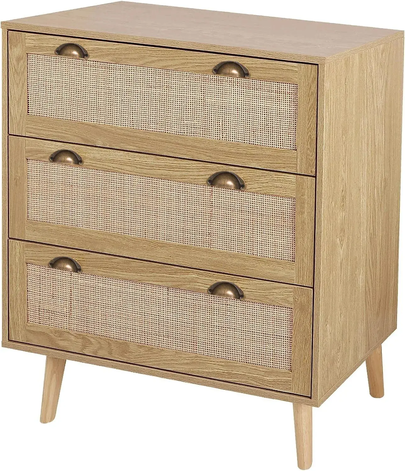 Rose Rattan Small 3 Drawer Chest Dresser - Image 3