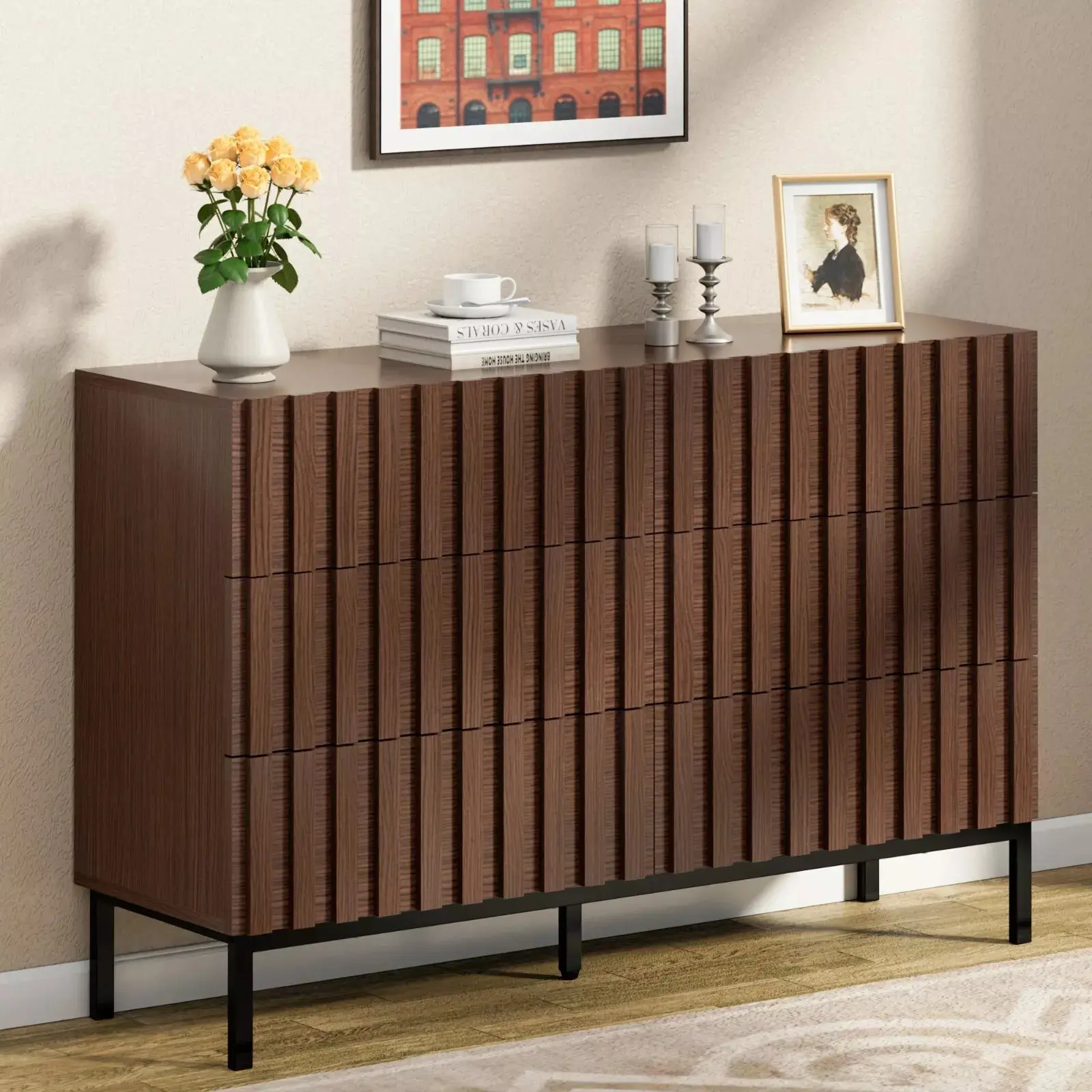 Roth Mid Century 6 Drawer Chest Dresser - Image 7