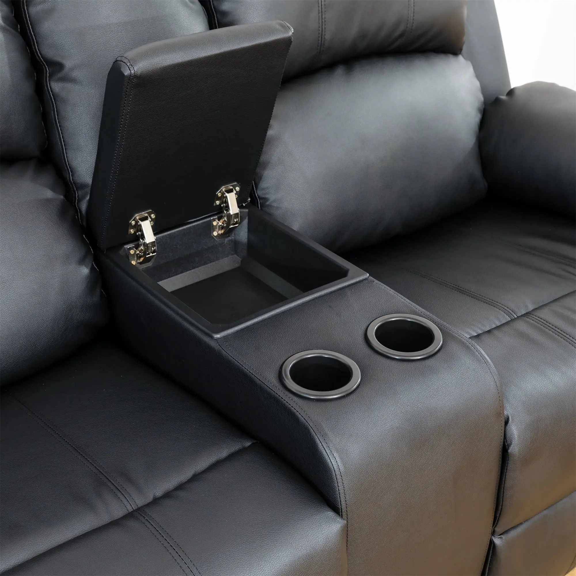 Rowe Leather Recliner Loveseat With Console - Image 4