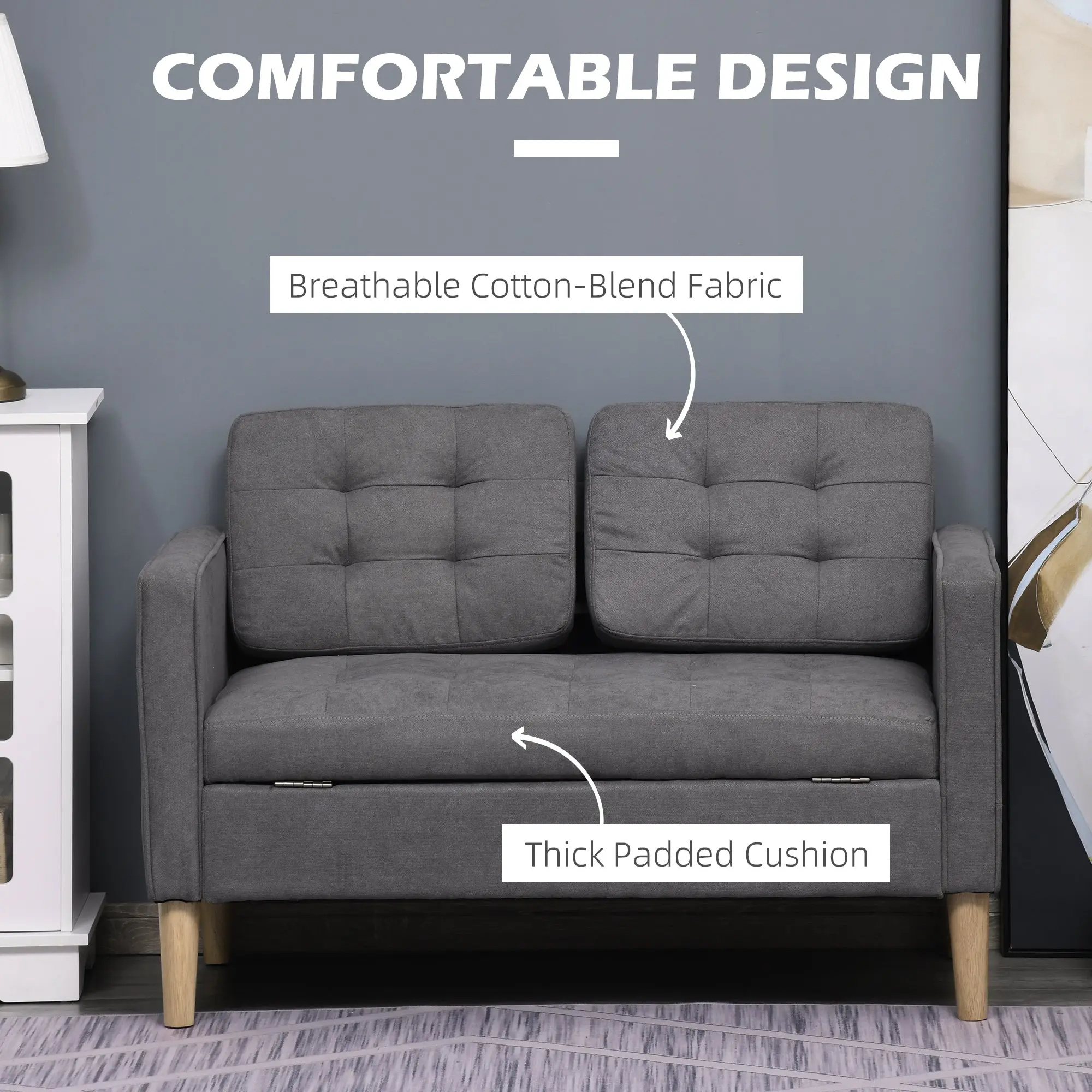 Rubio Small 2 Seater Loveseat Sofa - Image 3