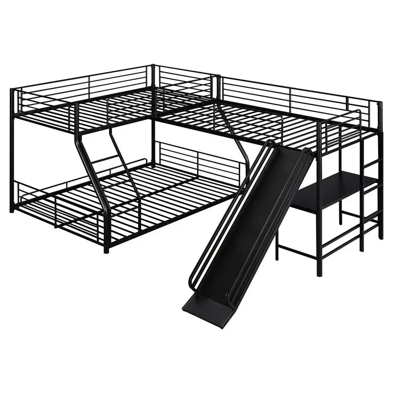 Ruiz L Shape Kids Bunk Bed With Slide - Image 3