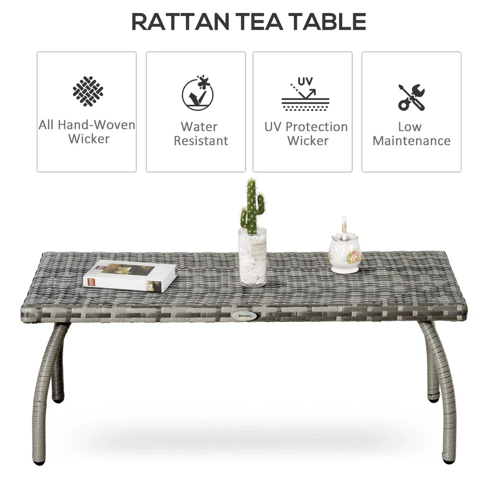 Ruiz Rattan Outdoor Coffee Table - Image 3