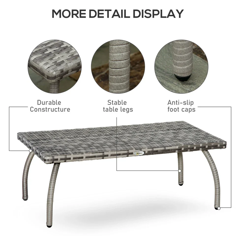 Ruiz Rattan Outdoor Coffee Table - Image 4