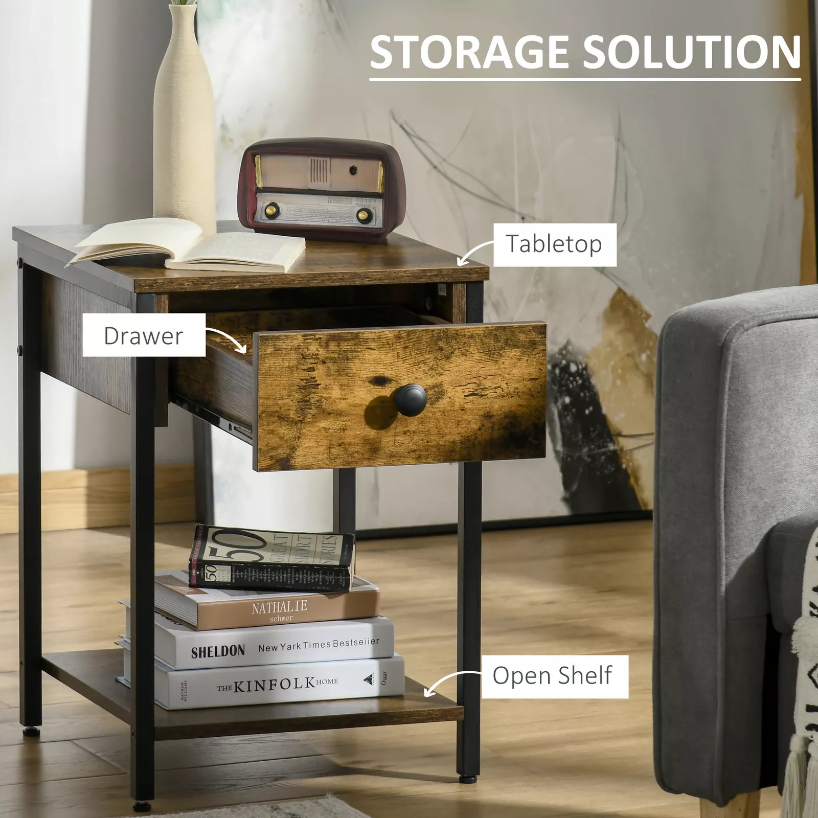 Rustic Living Room End Table - Image 3