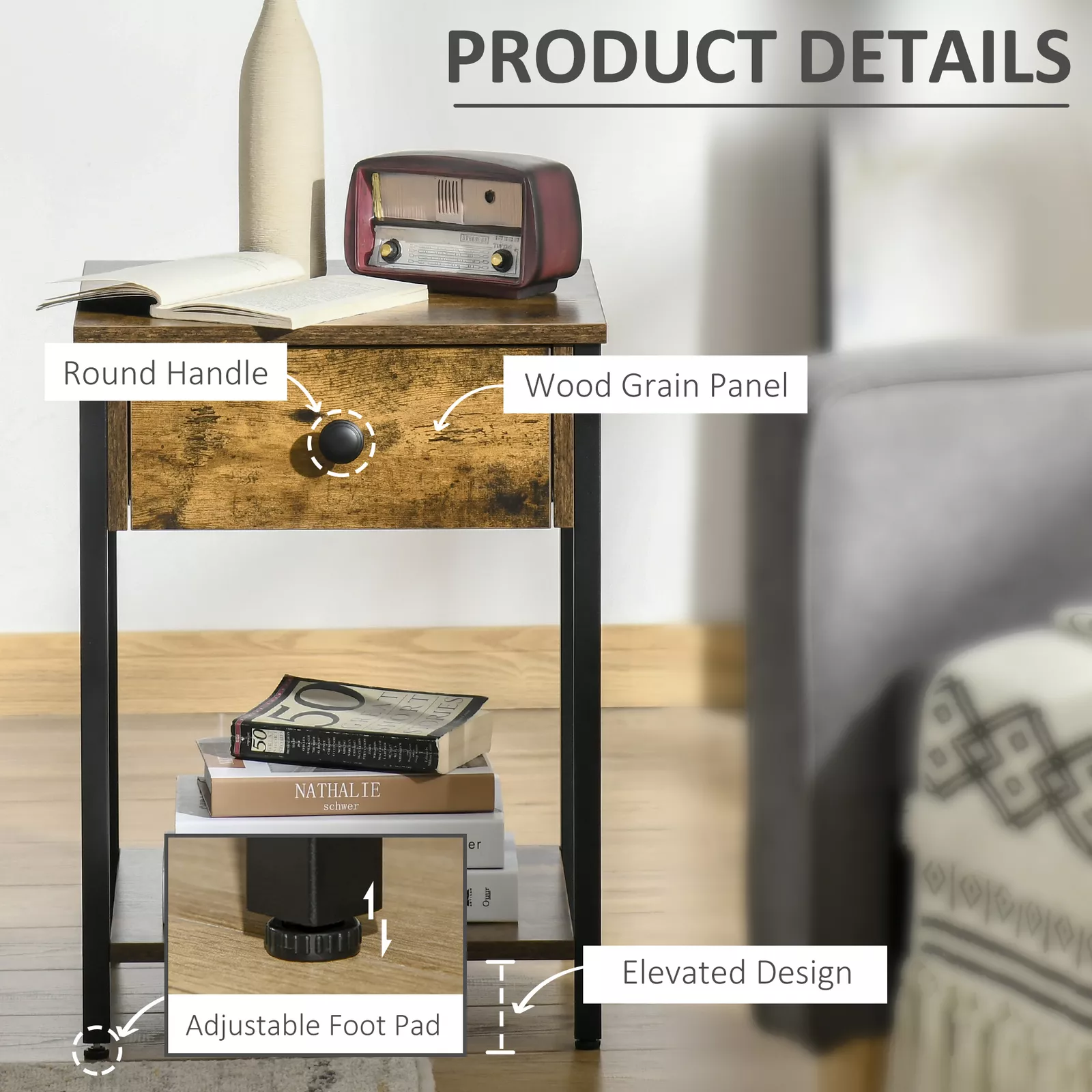 Rustic Living Room End Table - Image 4