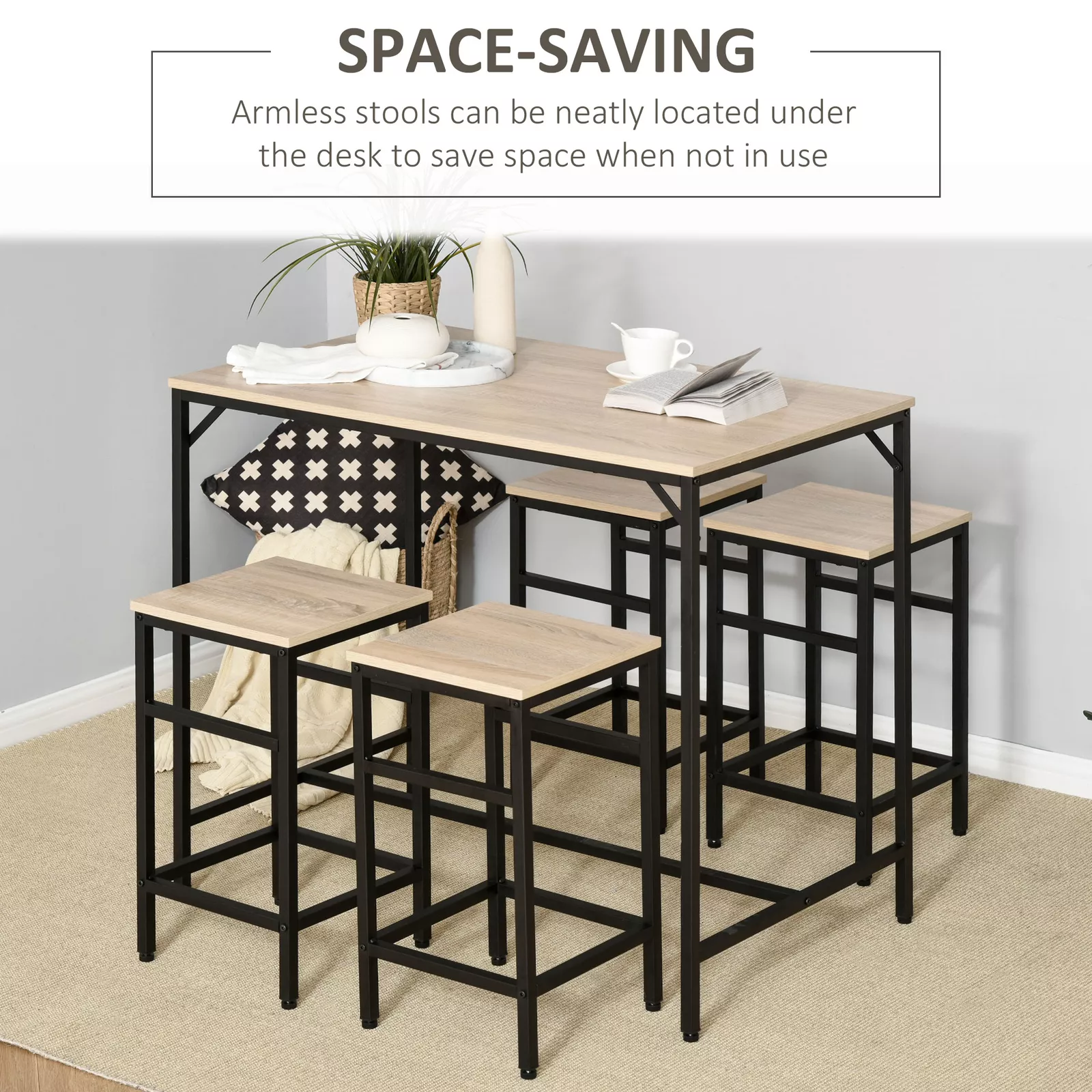 Ruth Countertop Kitchen Dining Table Set For 4 - Image 3