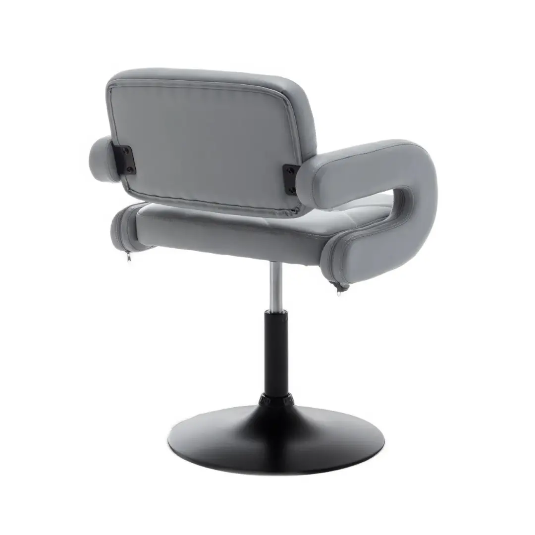 Sadia Grey Dressing Table Chair Stool - Image 3