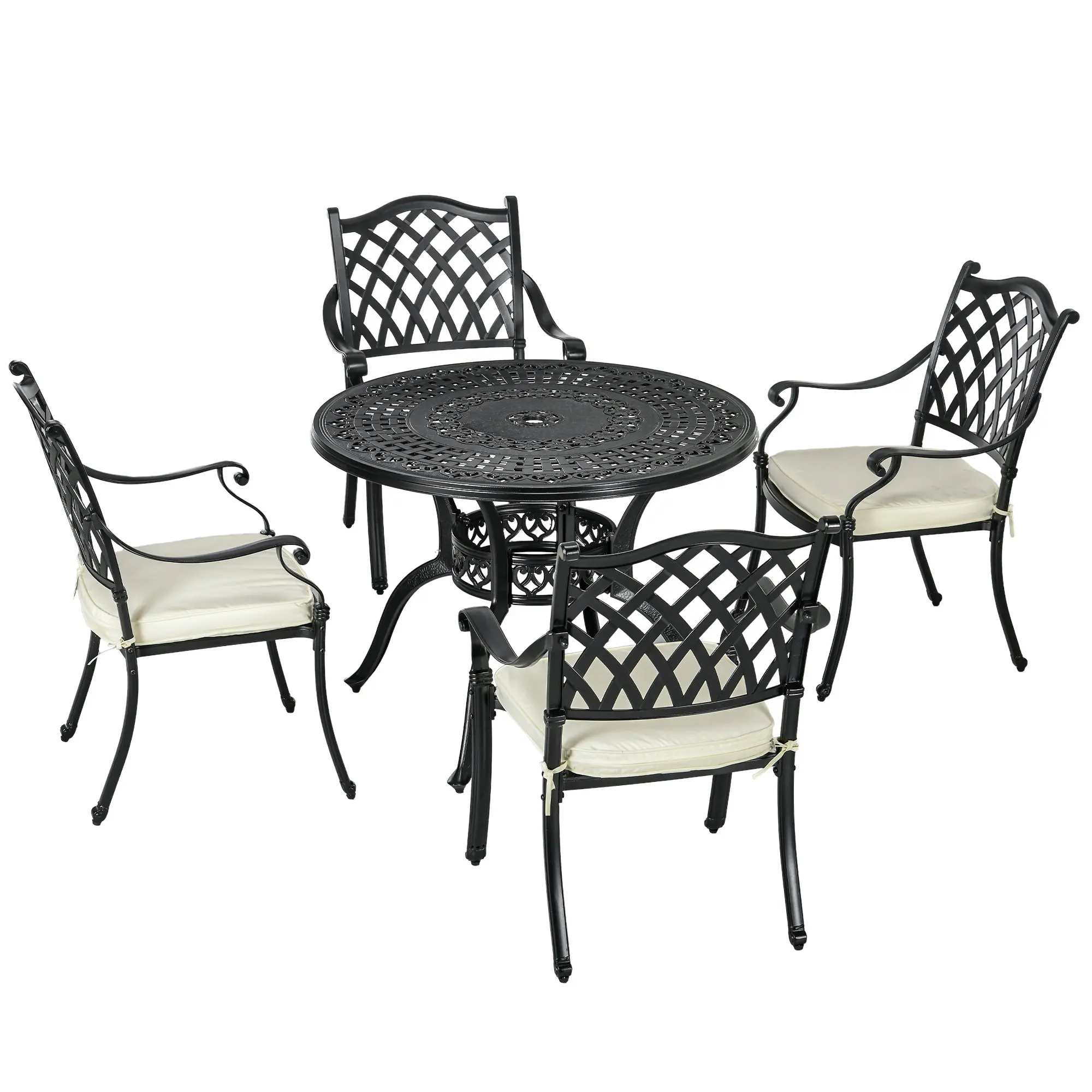 Safaa 4 Seater Outdoor Garden Dining Set - Image 2