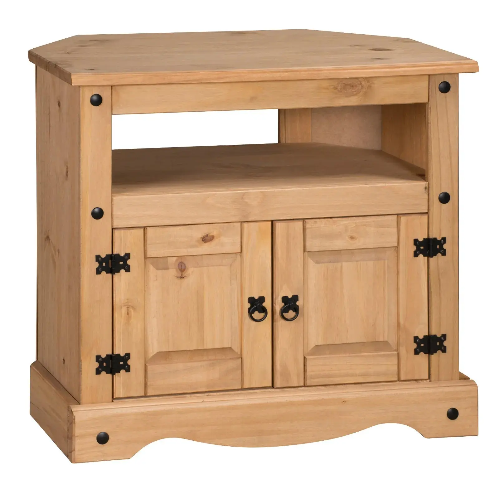 Safia Corner Wooden TV Cabinet Stand - Image 2