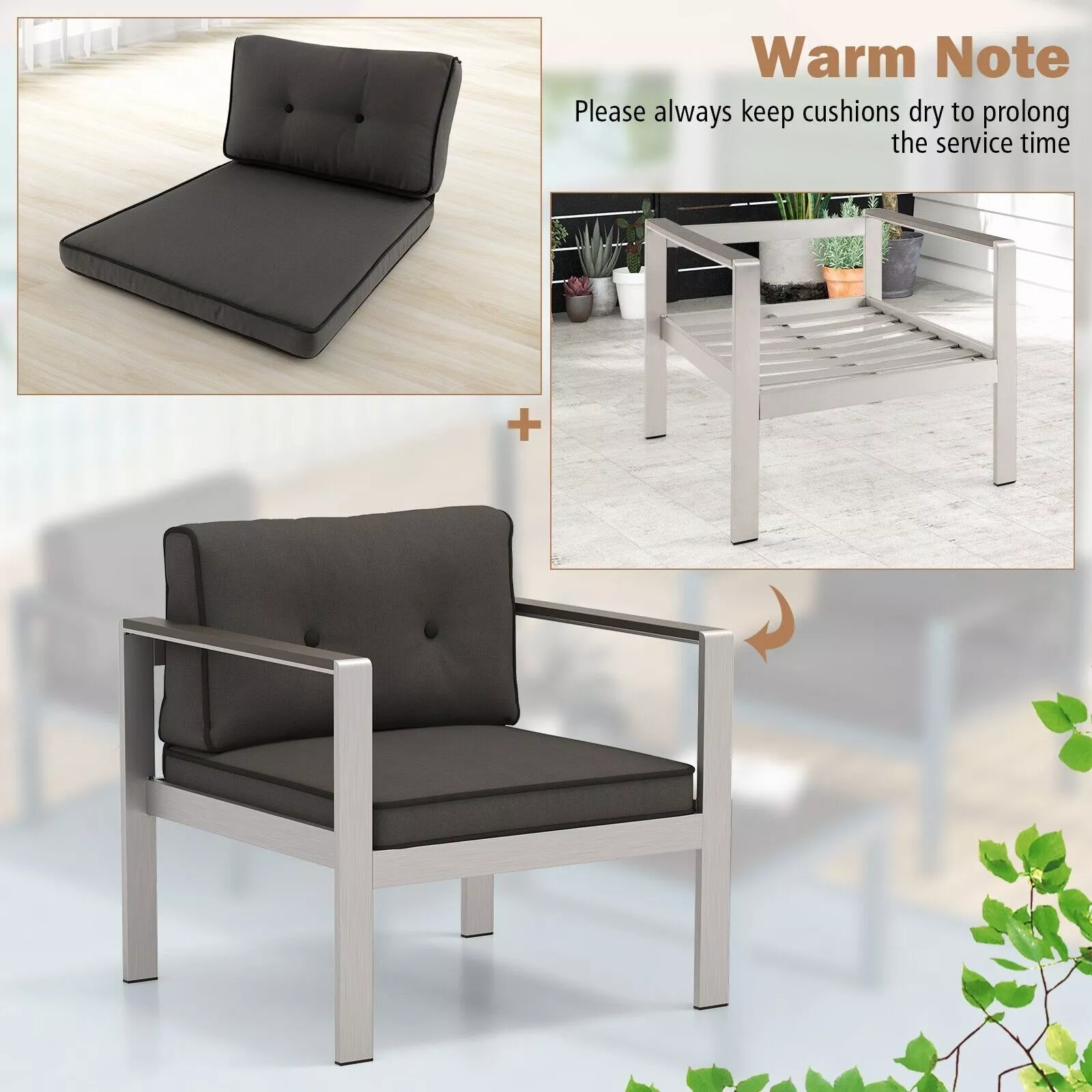 Sahar Aluminium Garden Chair - Image 3