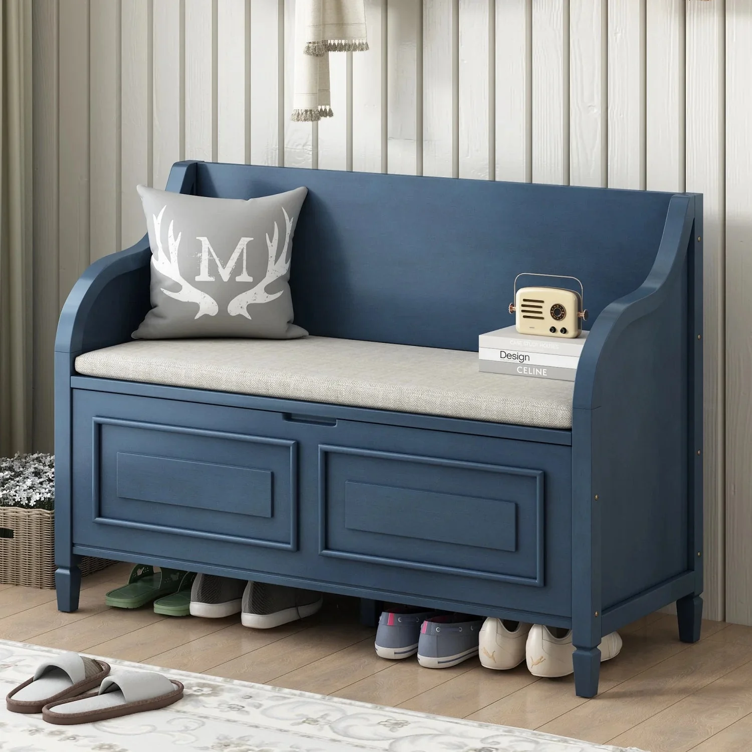Sahil Indoor Wooden Storage Bench - Image 14