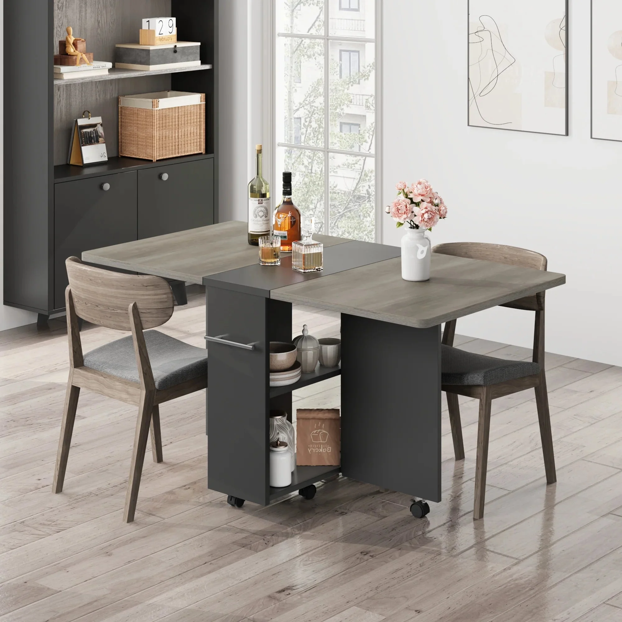 Saira Space Saving Drop Leaf Dining Table - Image 2