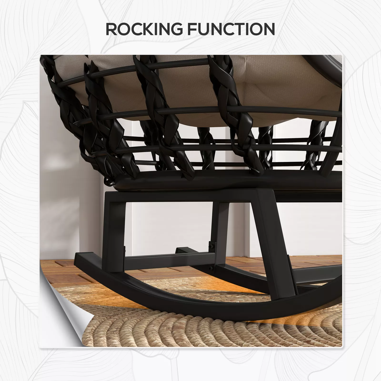 Sasha Outdoor Patio Rocking Chair - Image 4