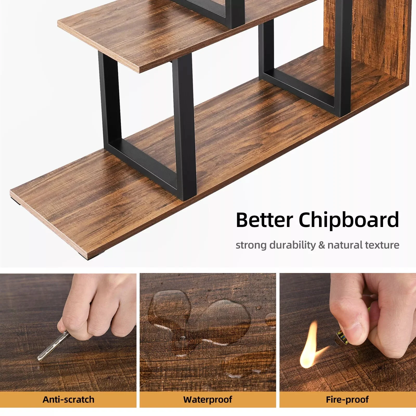 Sean Corner Bookcase Bookshelf - Image 5