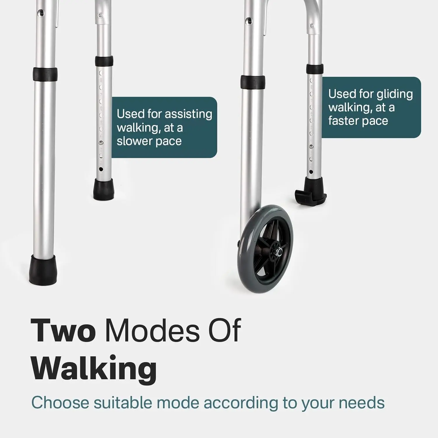 Senior Lightweight Mobility Walker With Seat (Dual Handle) - Image 3