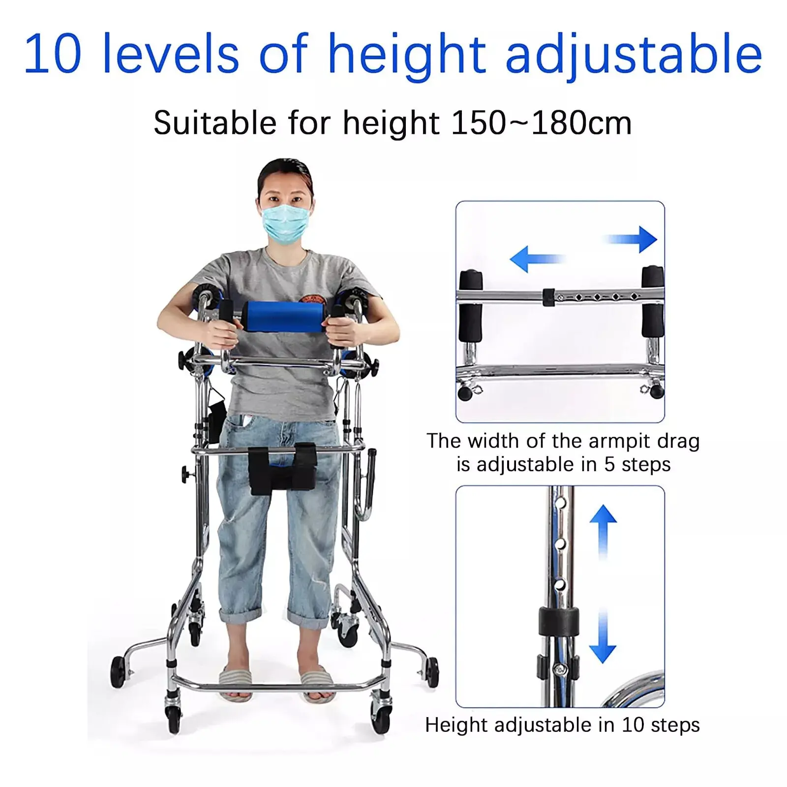 Senior Rehabilitation Upright Mobility Walker - Image 7