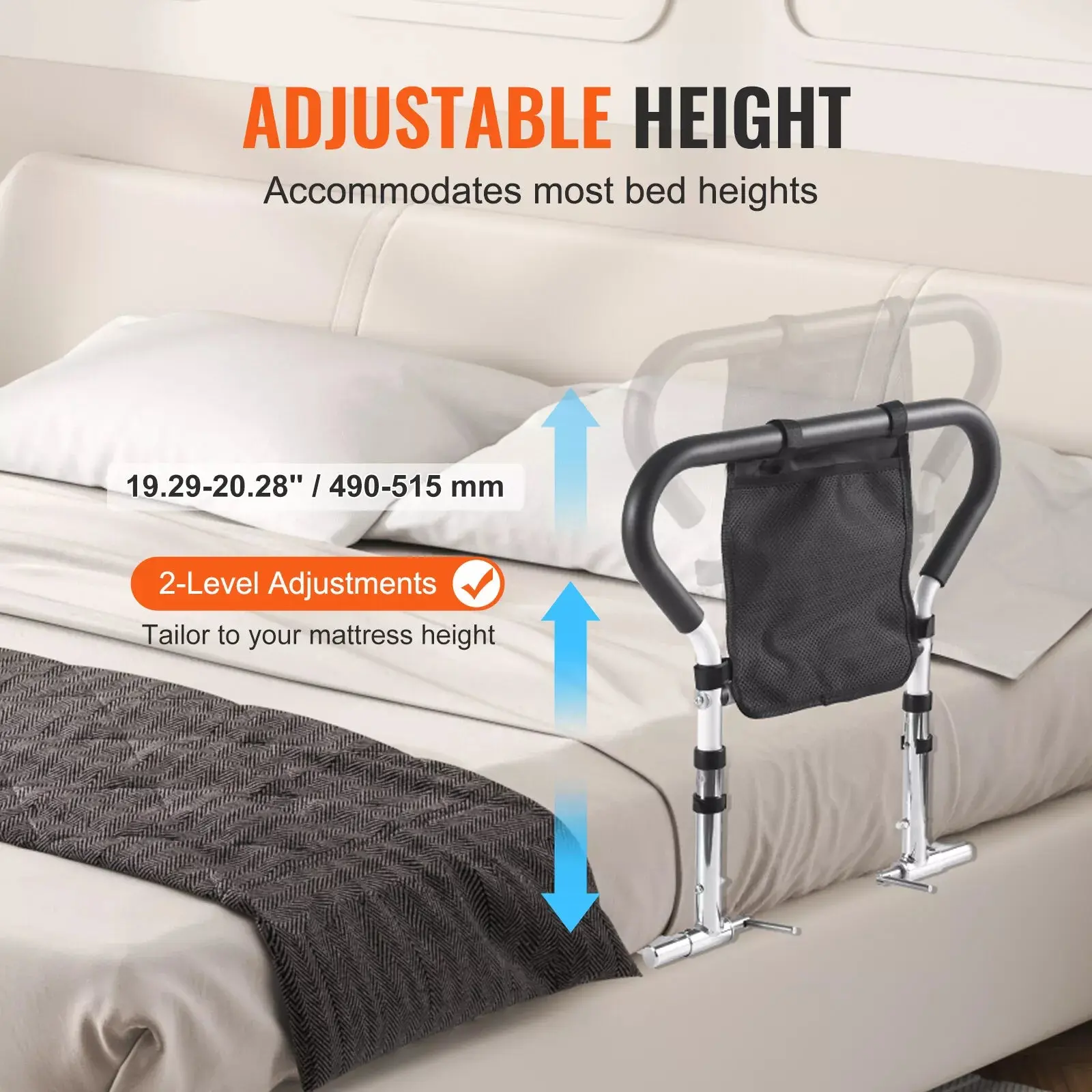 Senior Safety Bed Rail (Curve Handle) - Image 4