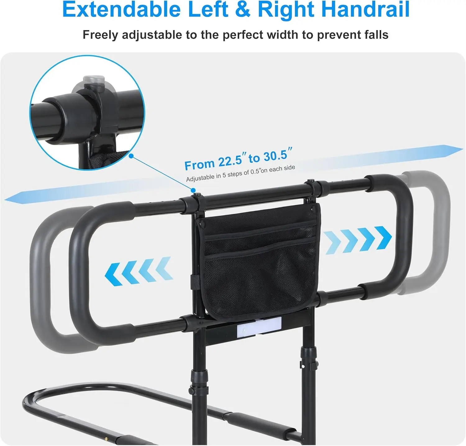Senior Safety Bed Rail (Extendable Handle) - Image 2