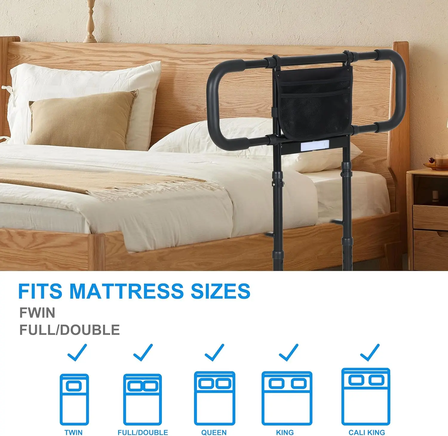 Senior Safety Bed Rail (Extendable Handle) - Image 5