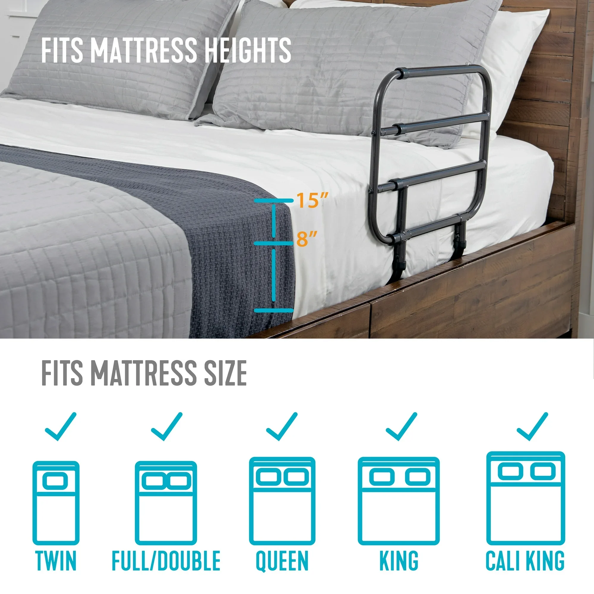 Senior Safety Bed Rail (Extendable Handle) - Image 4