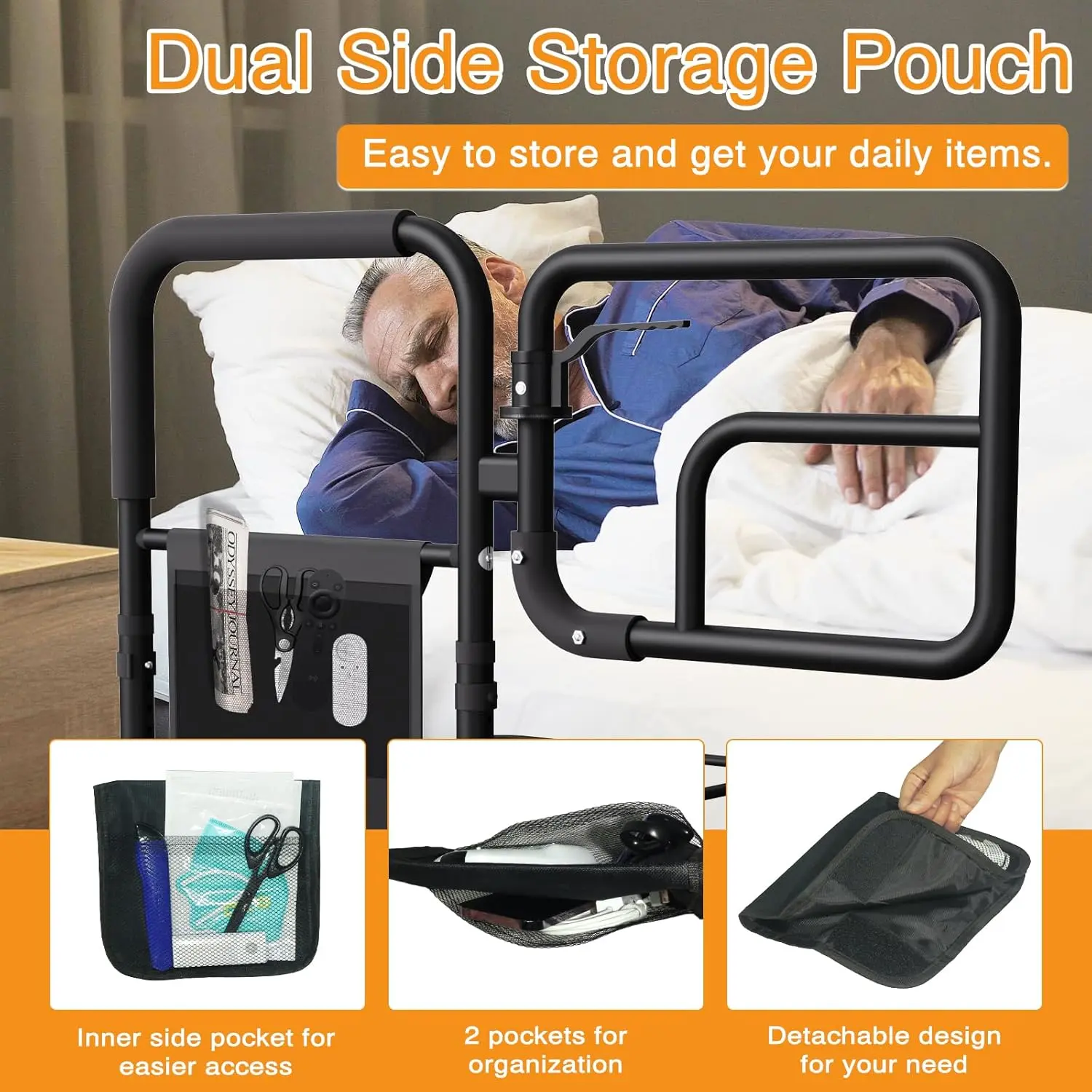 Senior Safety Bed Rail (Swing Handle) - Image 3
