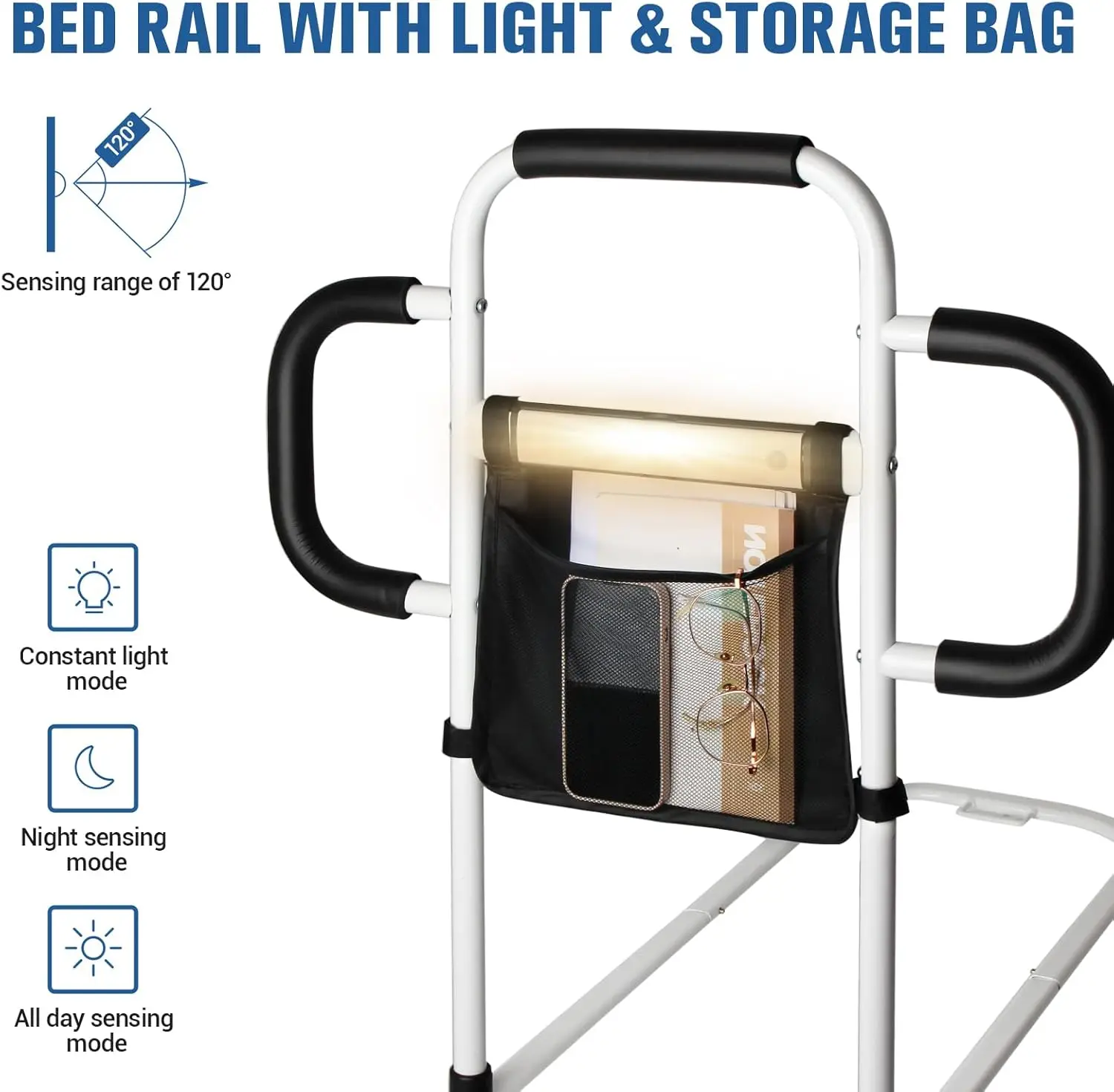 Senior Safety Bed Rail (Triple Handle) - Image 4