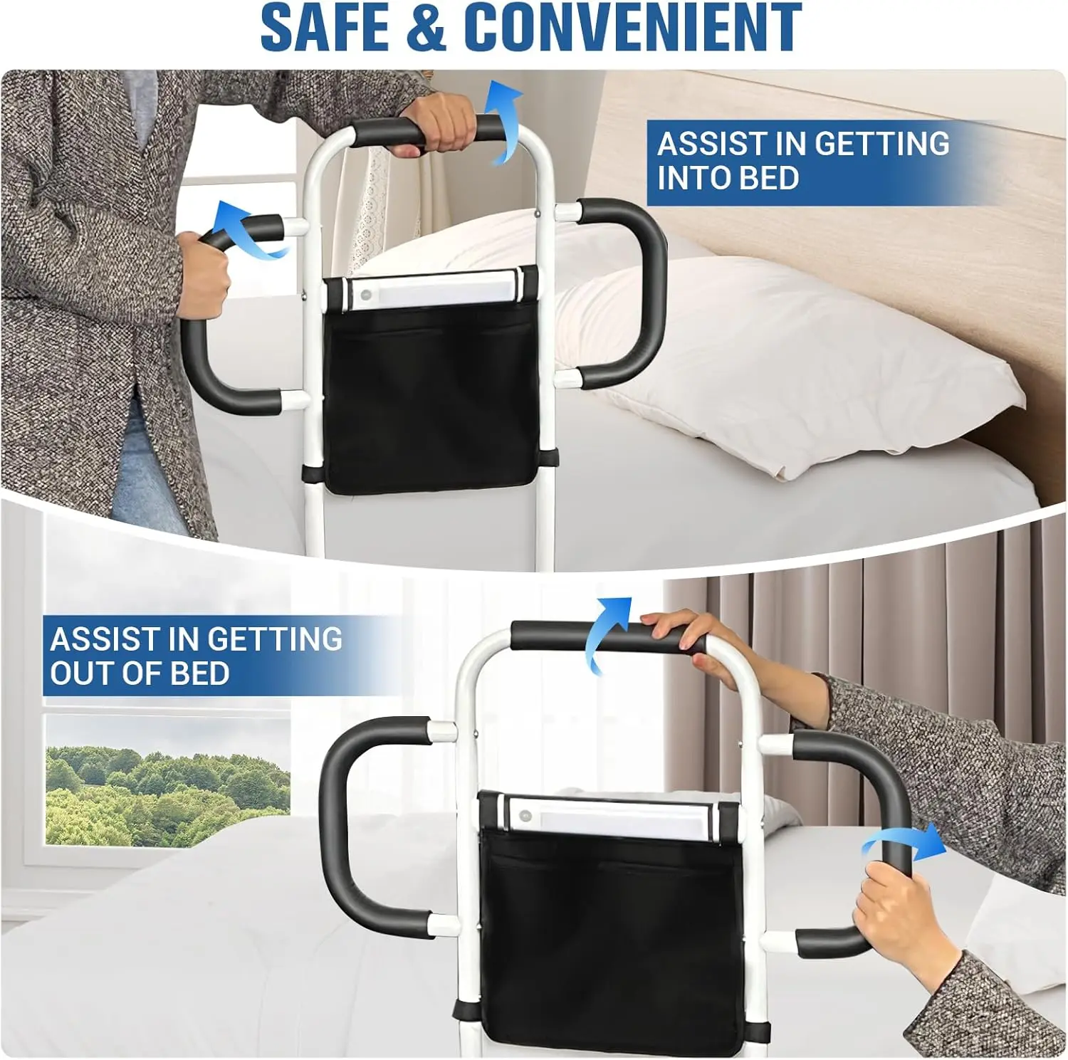 Senior Safety Bed Rail (Triple Handle) - Image 7