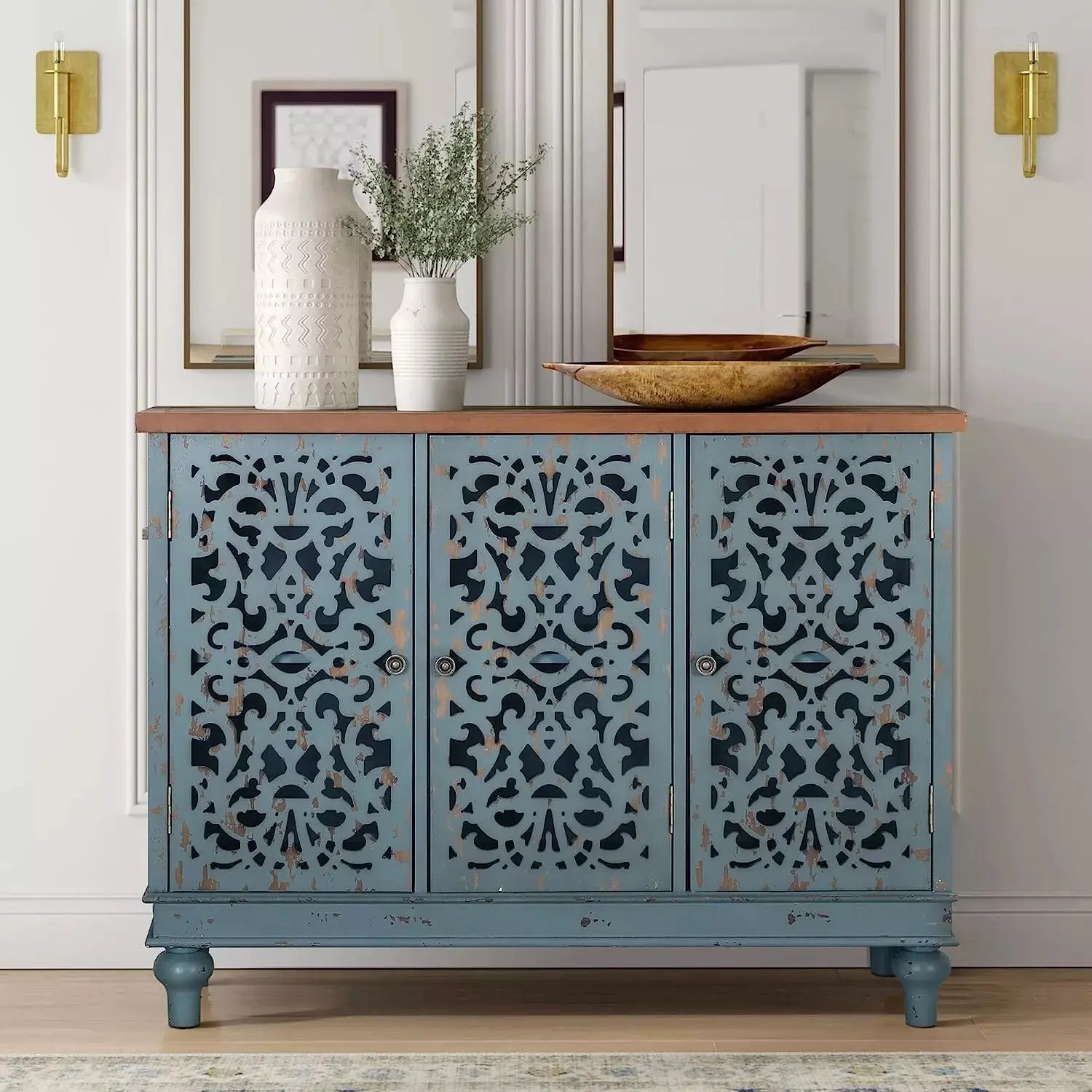Simon Antique Sideboard Buffet Cabinet - Image 2
