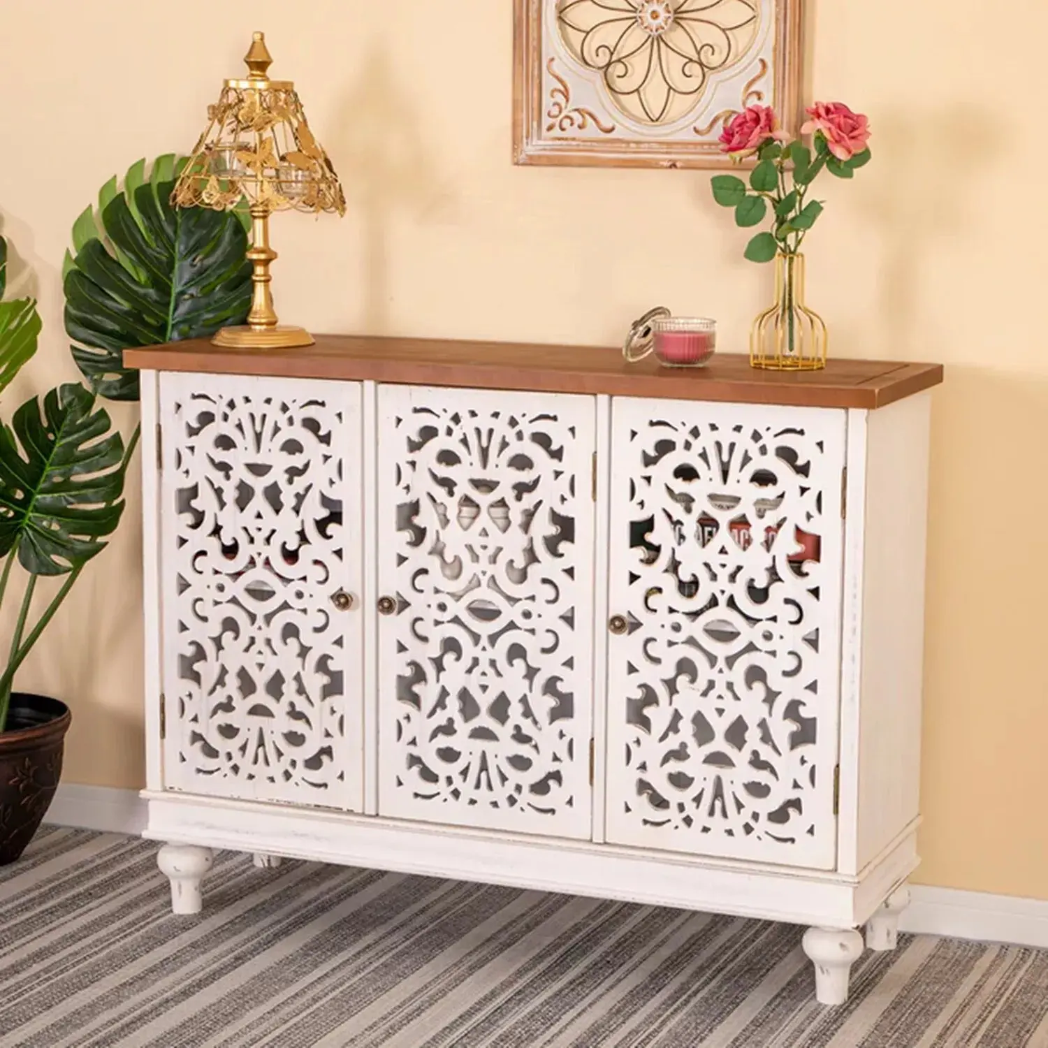 Simon Antique Sideboard Buffet Cabinet - Image 8