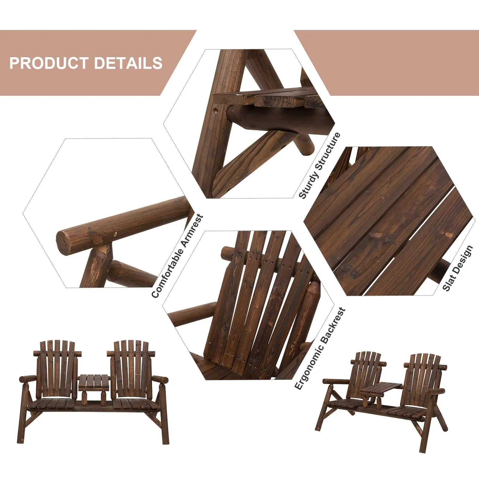 Simpson Wooden Adirondack Chair - Image 8