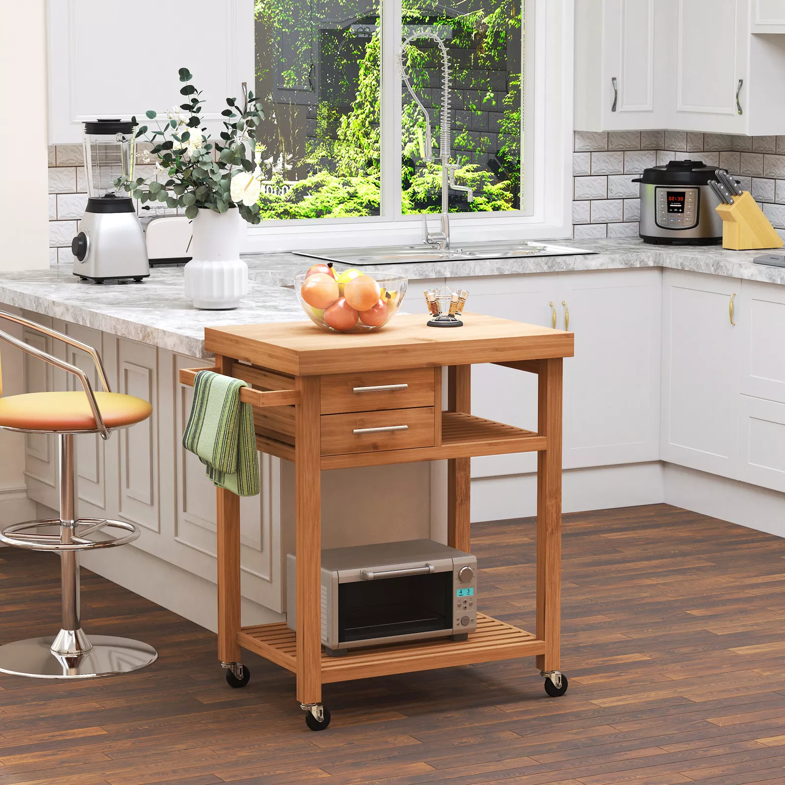 Sinead Portable Kitchen Island Cart