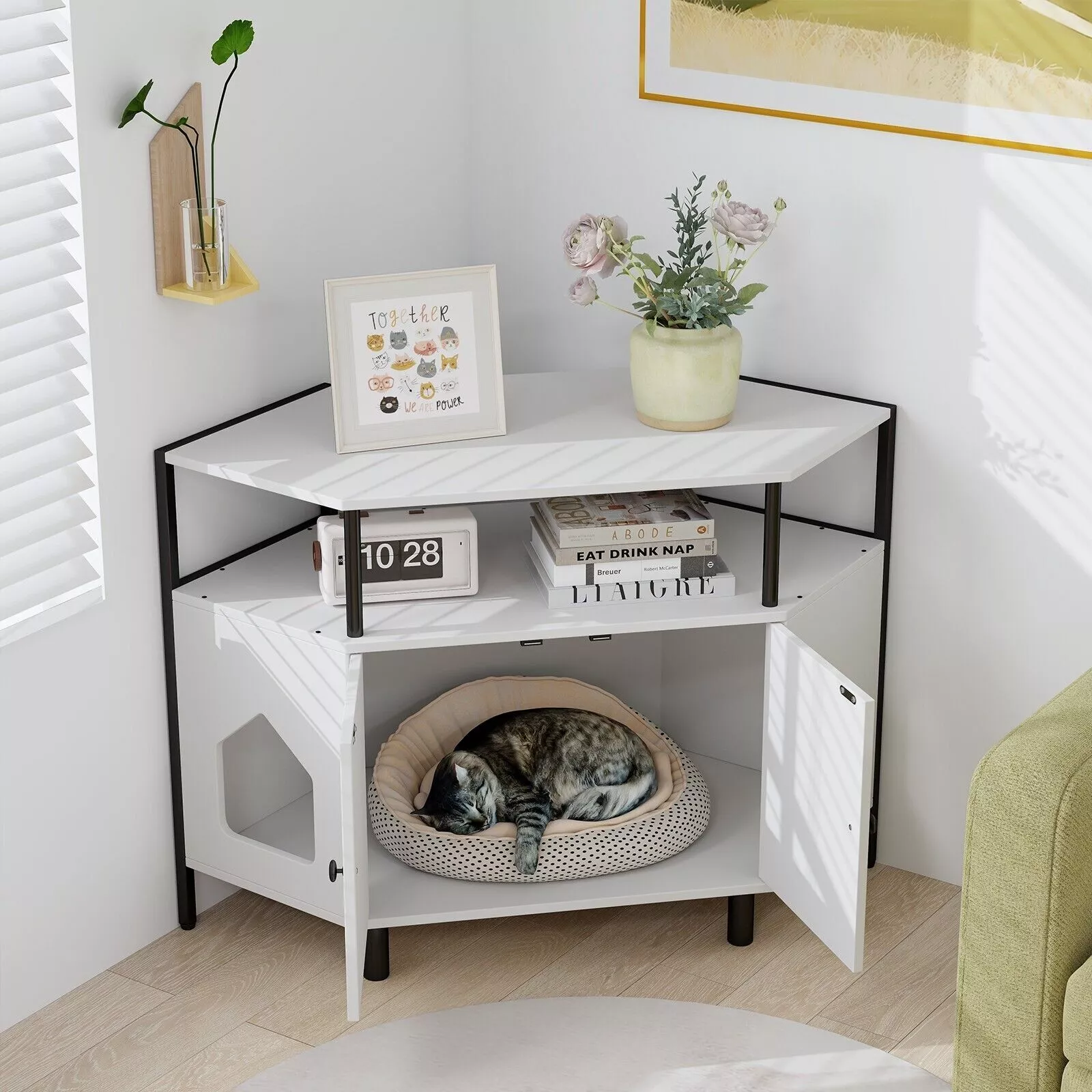 Slater Cat Litter Box Enclosure Cabinet