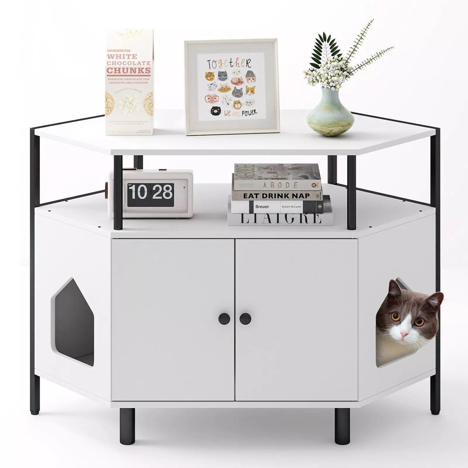 Slater Cat Litter Box Enclosure Cabinet - Image 2