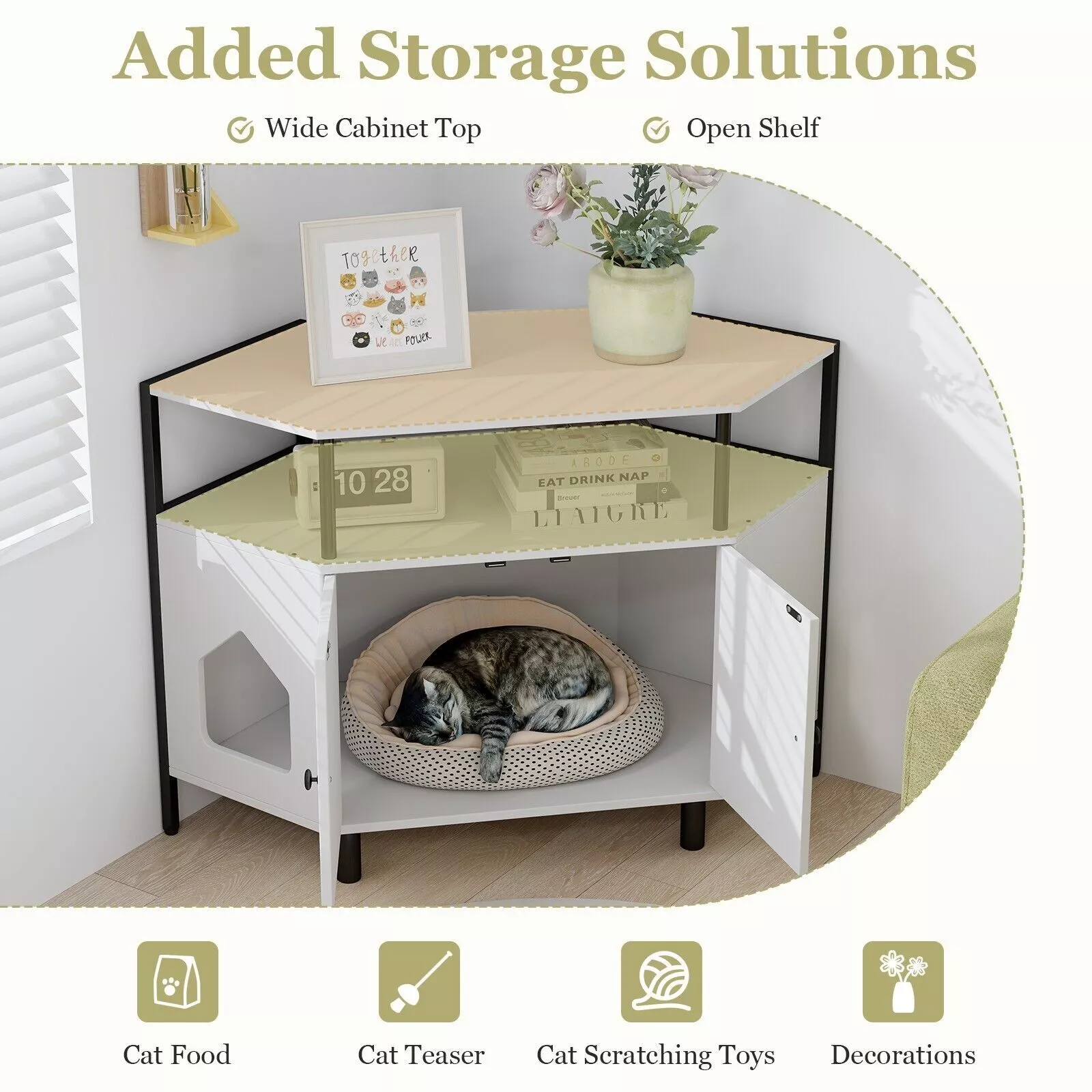 Slater Cat Litter Box Enclosure Cabinet - Image 5