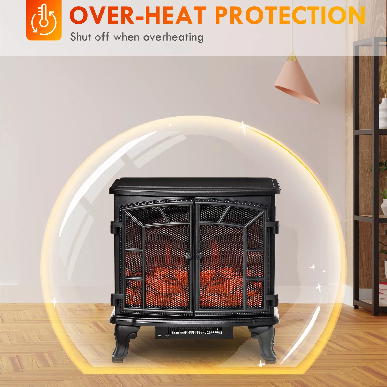Small Decorative Electric Log Fireplace - Image 7