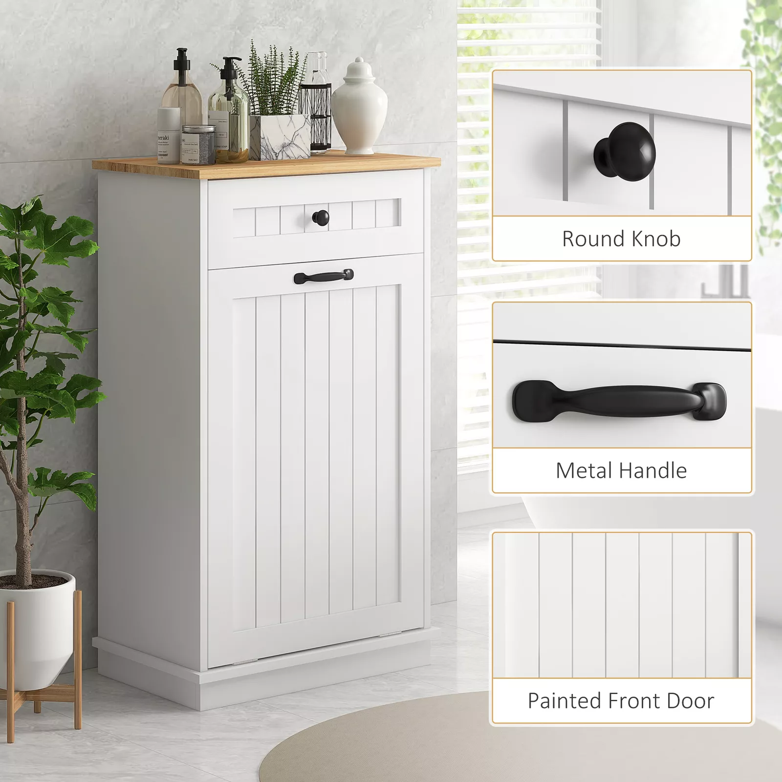 Small Tilt Out Laundry Room Cabinet - Image 4