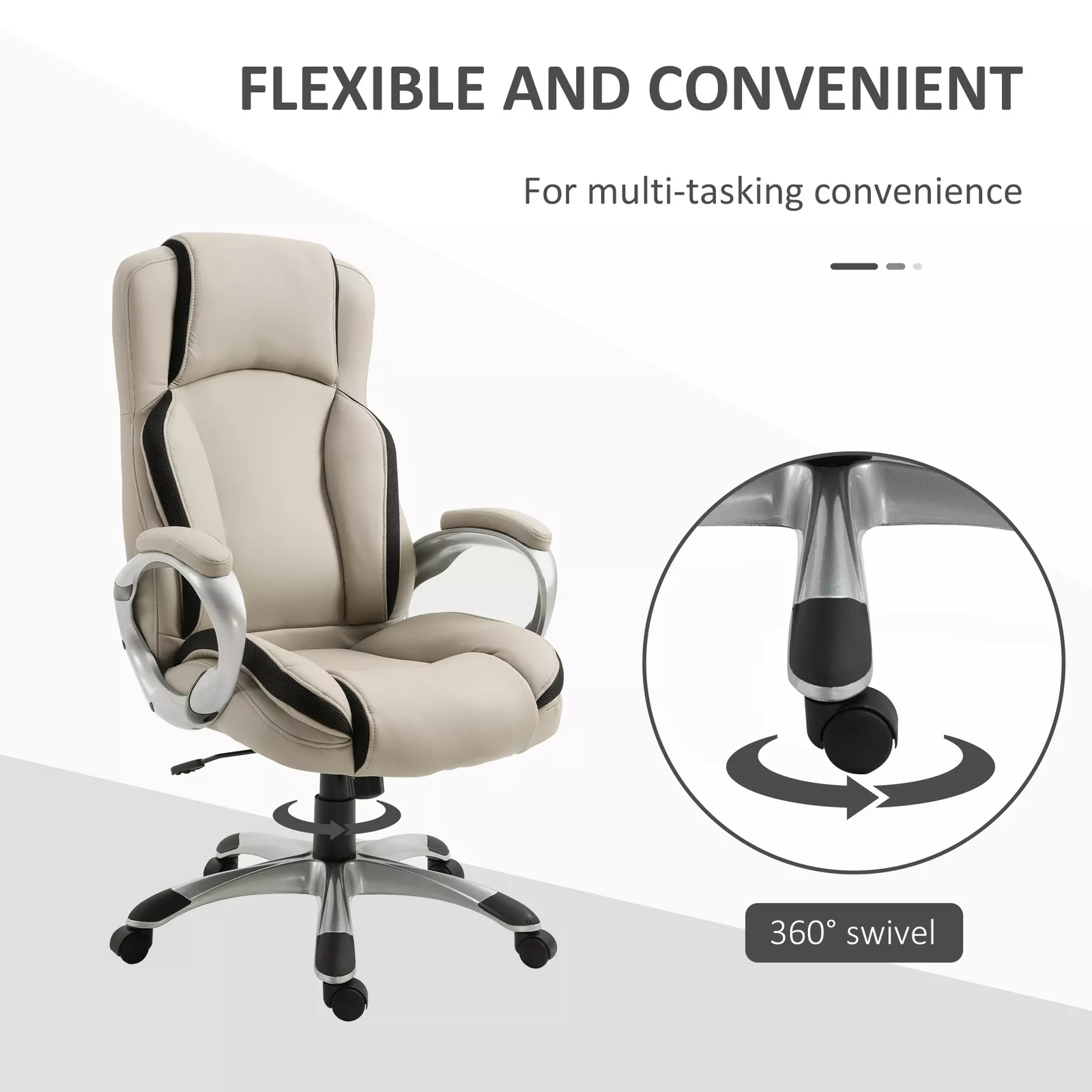 Smith Leather Office Ergonomic Desk Chair - Image 5