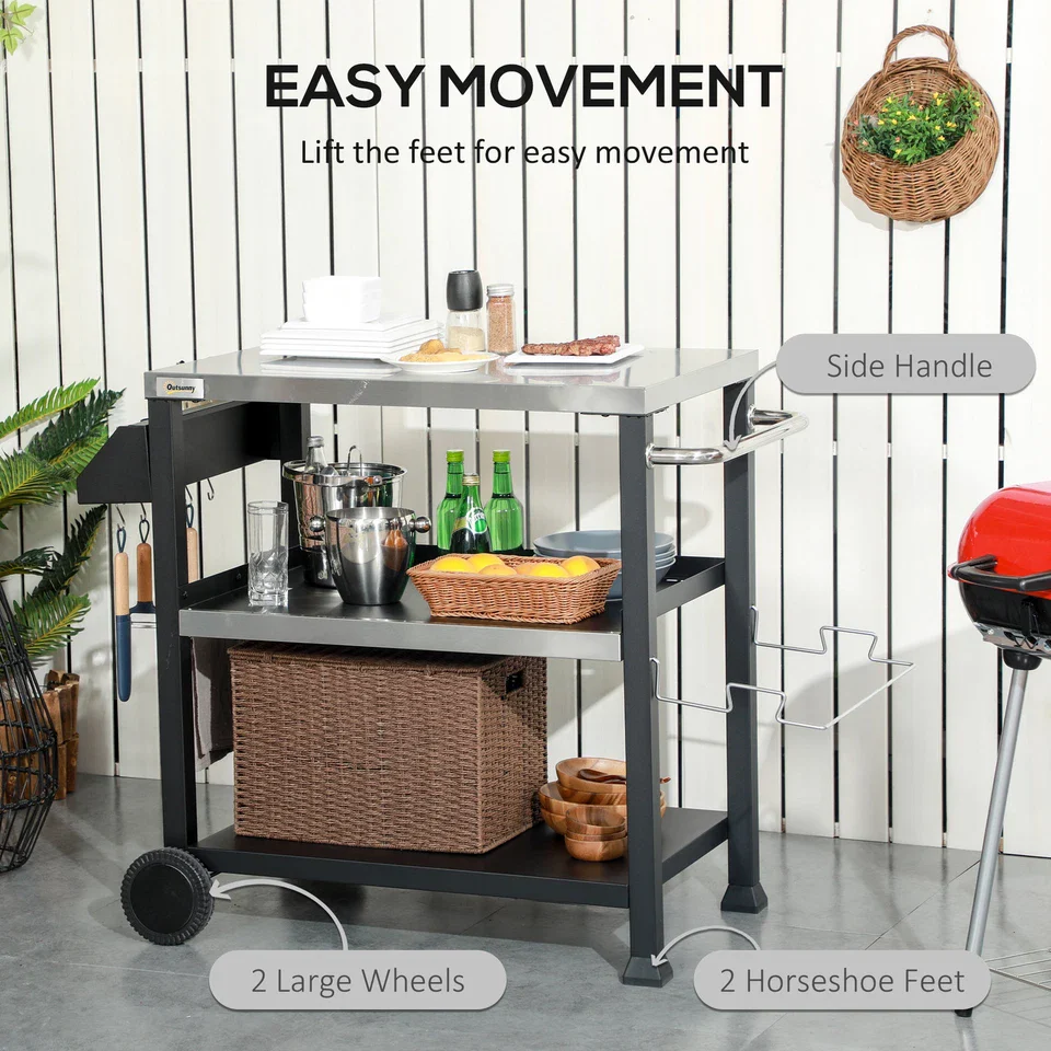 Smith Outdoor Bar Cart - Image 3