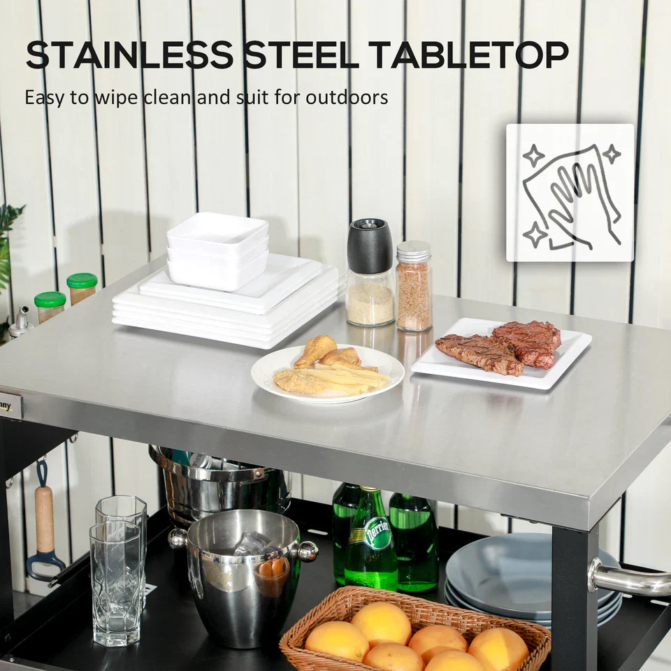 Smith Outdoor Bar Cart - Image 4