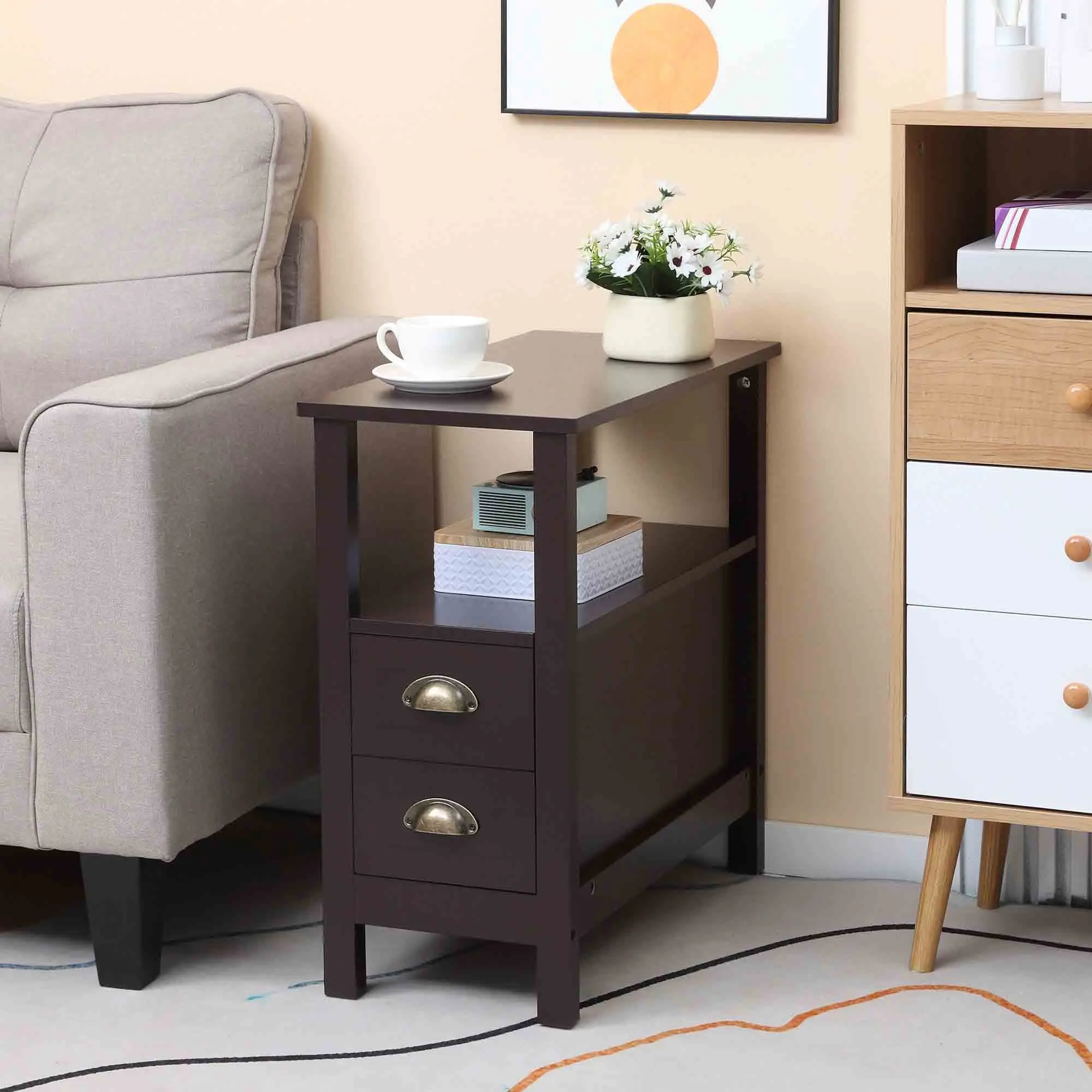 Spence Slim Living Room End Table