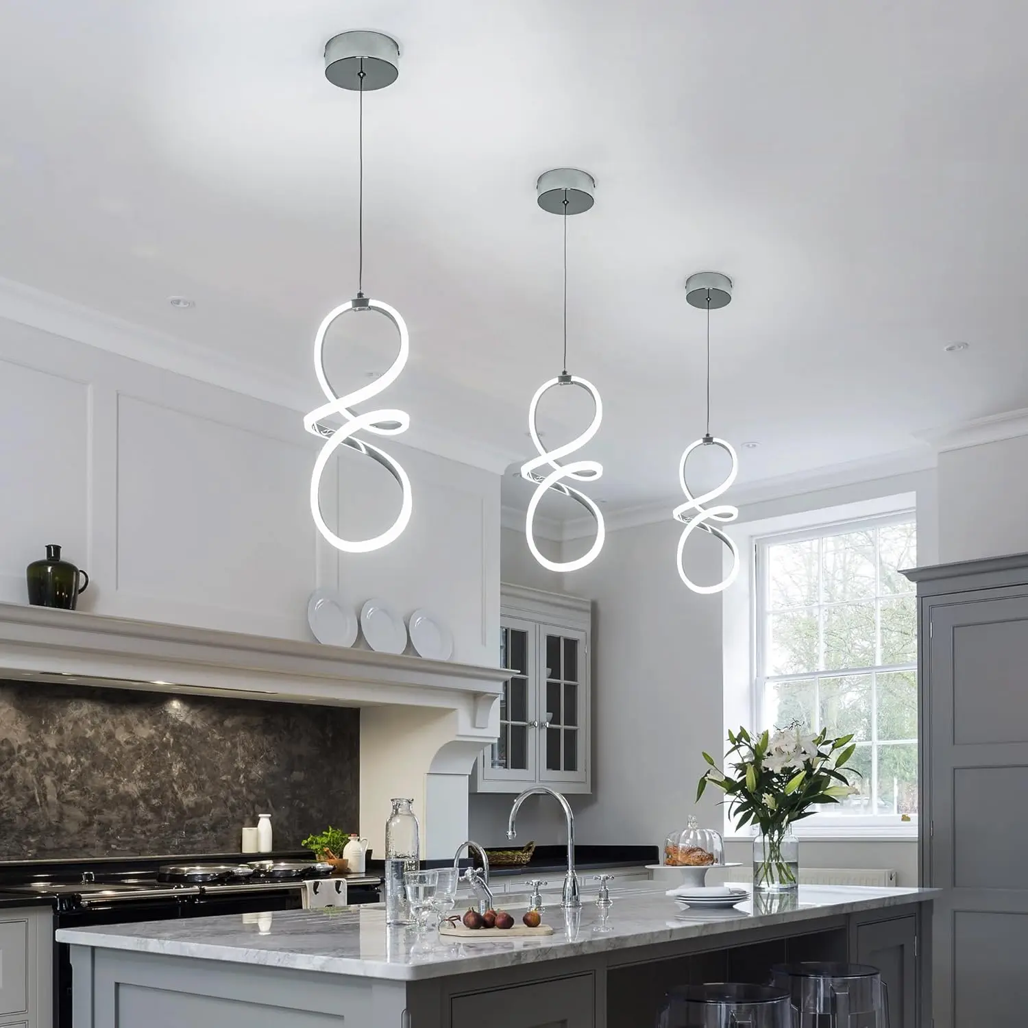 Spiral Modern Kitchen Pendant Light