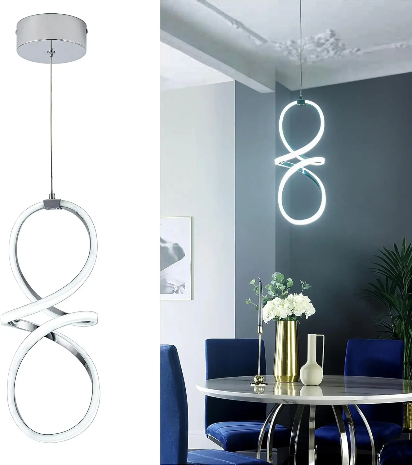 Spiral Modern Kitchen Pendant Light - Image 2