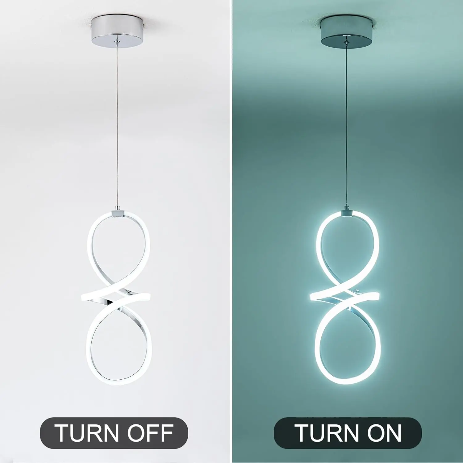 Spiral Modern Kitchen Pendant Light - Image 3