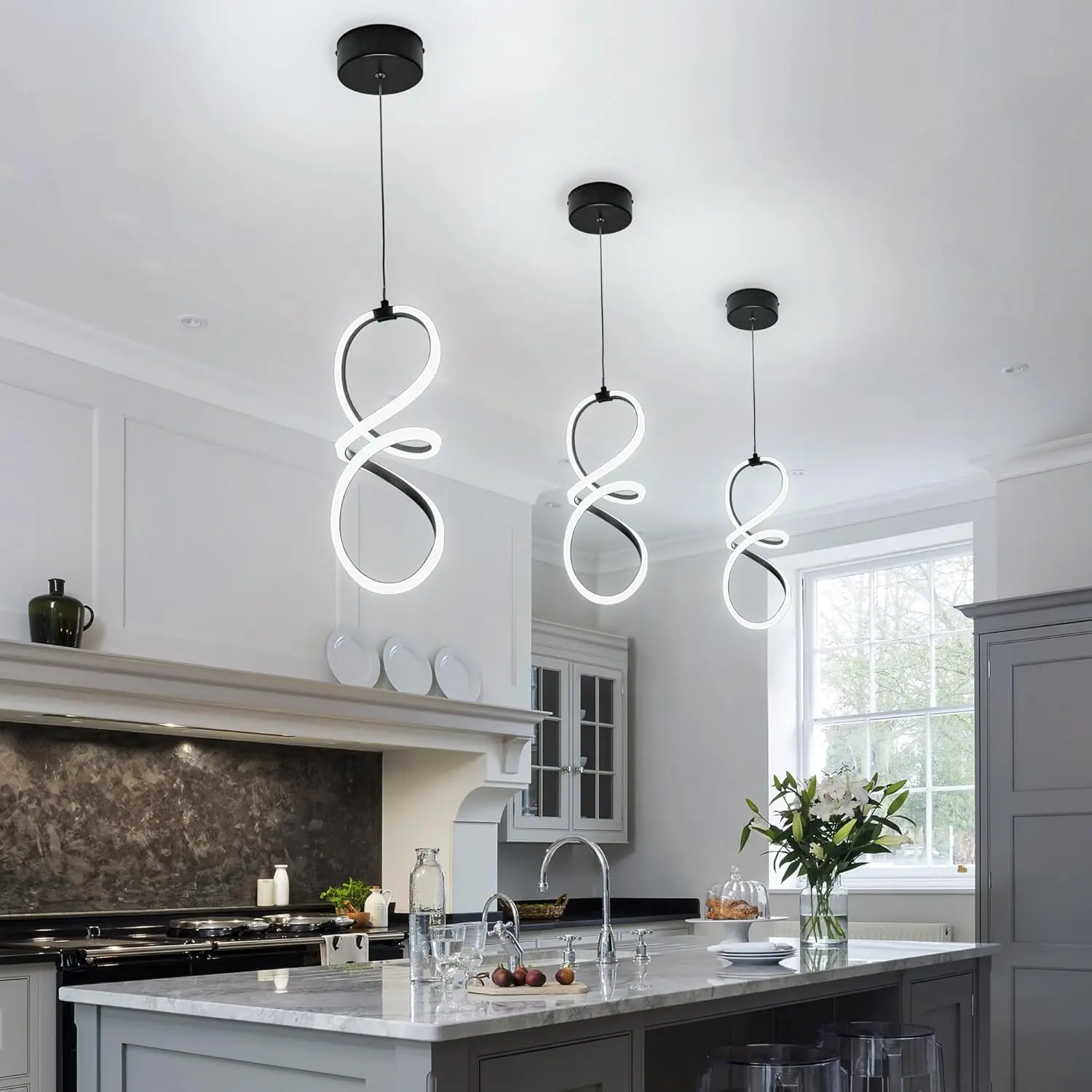 Spiral Modern Kitchen Pendant Light - Image 6