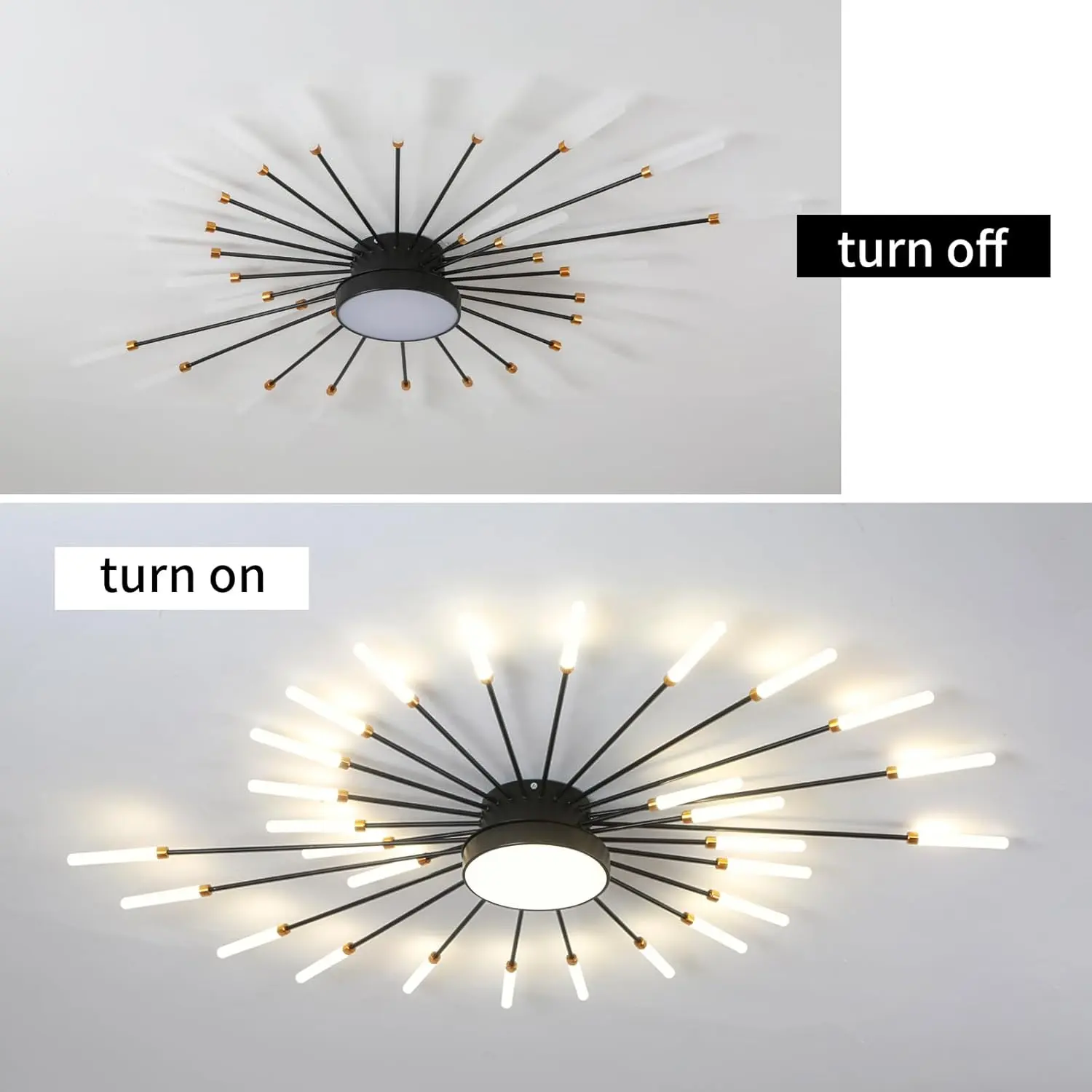 Spiral Sputnik LED Flush Mount Ceiling Light - Image 3